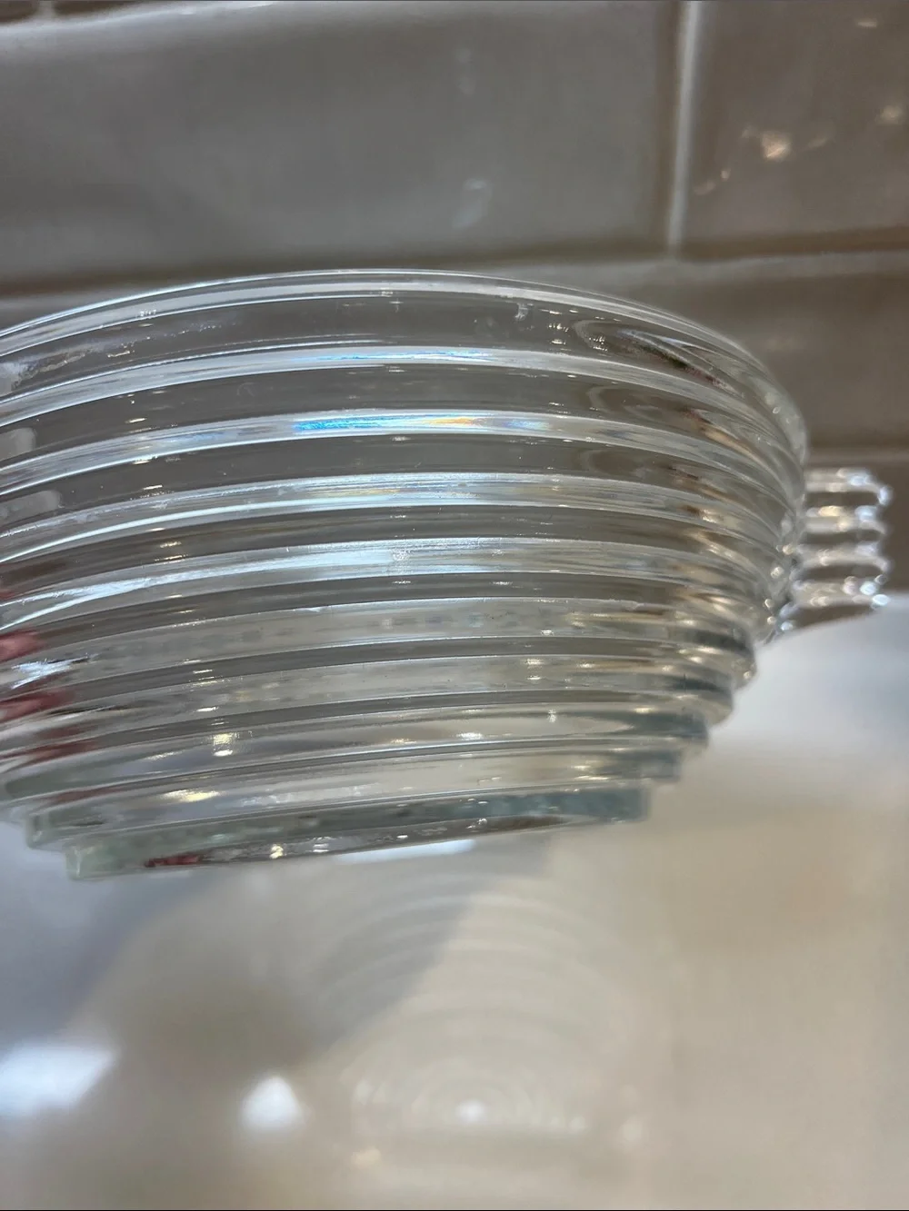 Vintage Anchor Hocking Clear Modern Bowl